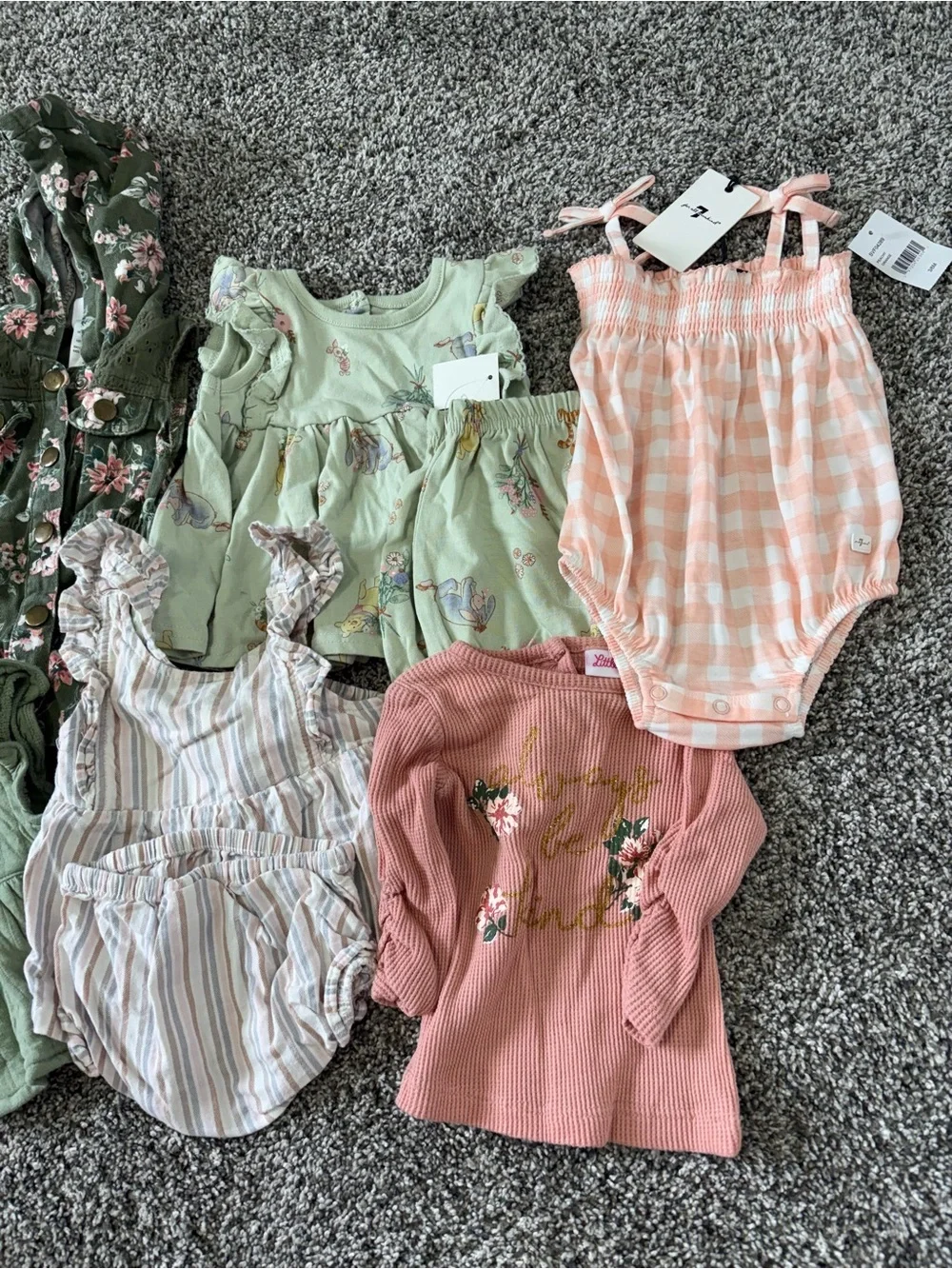 Baby Girl Clothing Bundle 3M-6M Floral Rompers Dresses Tops Vest Lot 10 Bundle - Picture 4 of 16